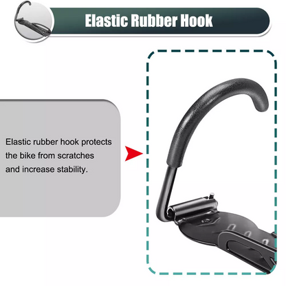 Bike Rack Garage, Bicycle Wall Mount with Screws, Heavy Duty Steel Vertical Hanging Bike Hook Holds up to 66lb for Indoor Storage