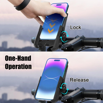 Camera Friendly Bike / Motorcycle Handlebar Phone Holder, 360° Smooth Rotation, Suitable for 4.7-7.0" Smartphones