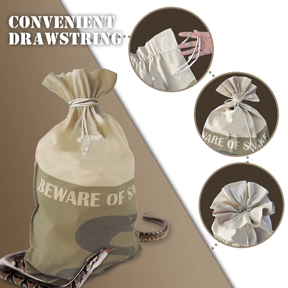 Snake Reptile Bag with Safe Corners Drawstring-Sealed Capture Sack Escape-Proof