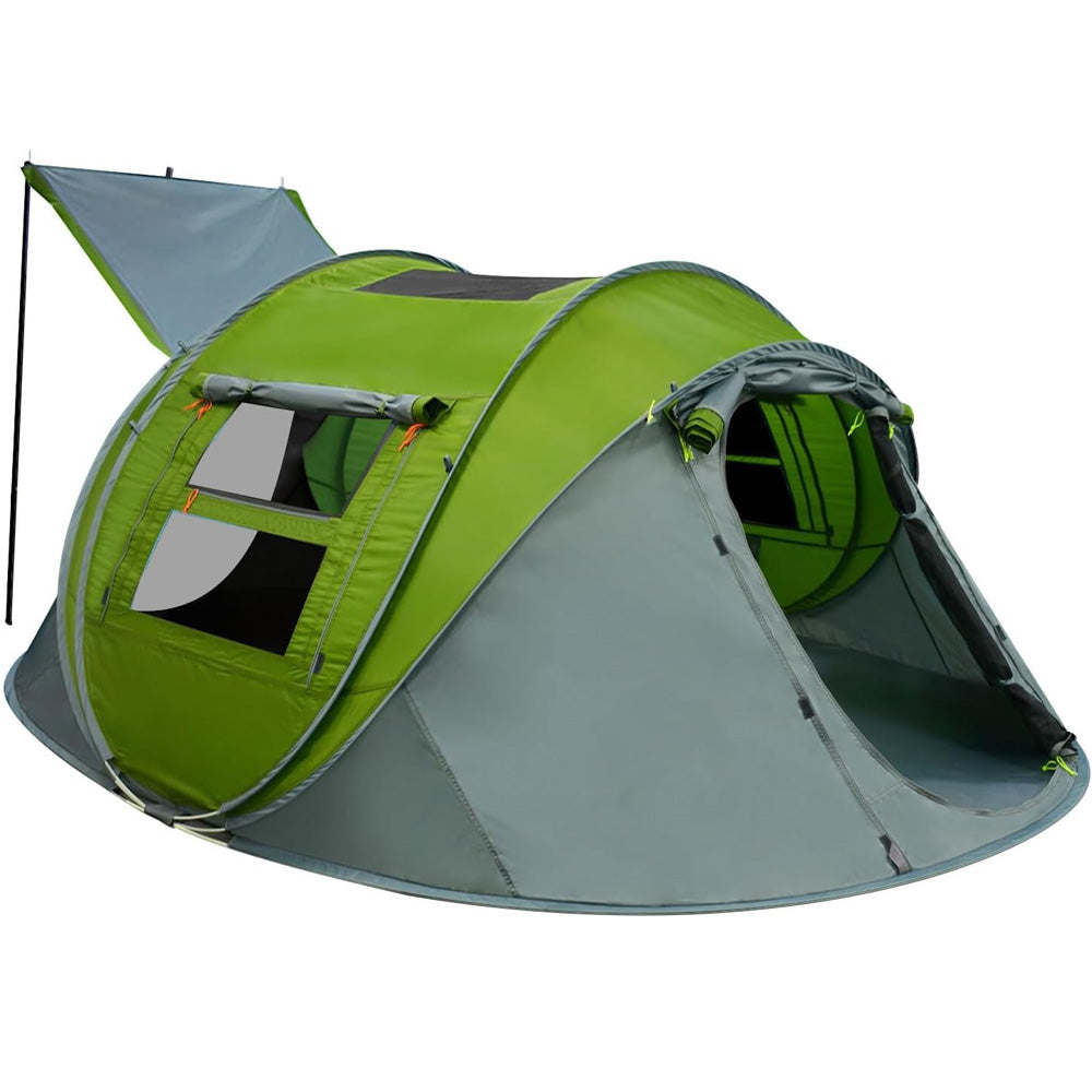 3-4 People Pop-Up Tent & Transparent Tent Tarp Rainfly Replacement, Enhanced Ventilation, Waterproof for Camping, Beach and Outdoor Adventures