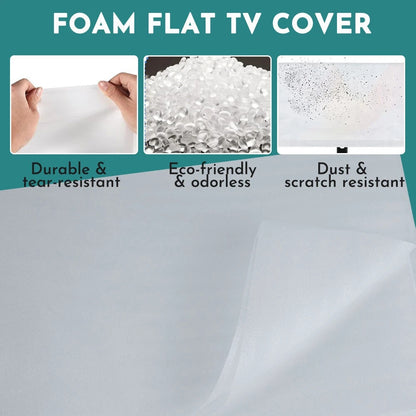 Foam Flat Screen TV Cover + Bubble Cushioning Wrap for Moving Storing Renovation