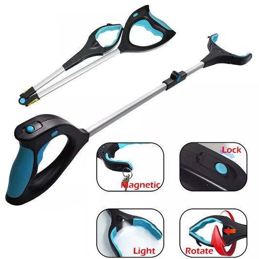 Foldable Grabber Reacher Tool, 32" Extra Long Gripper and Reaching Tool, Heavy Duty Pick Up Stick Grabbers for Keys, Coins, Trash