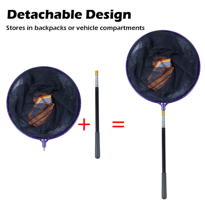Snake Catcher Net, Retractable Reptile Handling Tool, Telescopic Pole, Strong Mesh, Rubber Handle