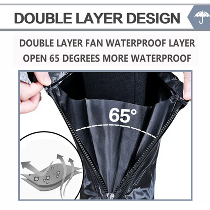 Anti-slip Waterproof Overshoes, Reusable Rain Shoe Covers, Foldable & Lightweight for Outdoor Walking, Hiking & Camping