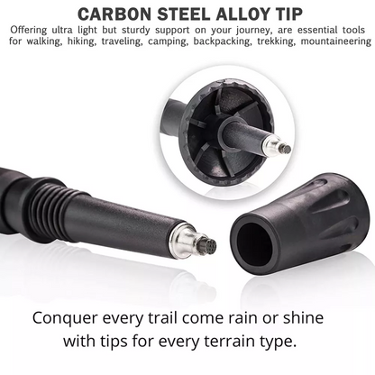 Hiking Poles, Telescopic Collapsible Trekking Poles with Quick Twist Lock System, Lightweight for Hiking Backpacking Mountaining