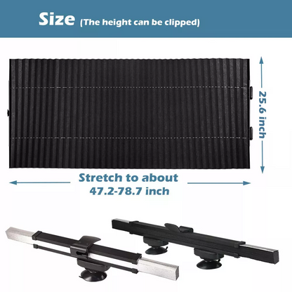 Retractable Windshield Sun Shade for Car, Blocks 99% UV Rays, Adjustable
