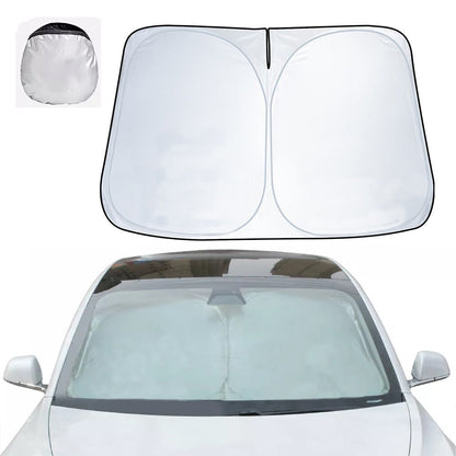 240T Foldable Car Sun Shade for Tesla Model Y / Model 3, UV Block, Heat Reduction