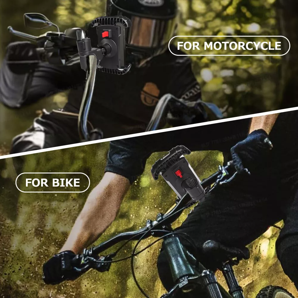 Bike / Motorcycle Handlebar Phone Holder Mount Clamp for 4.7-7" Cellphones