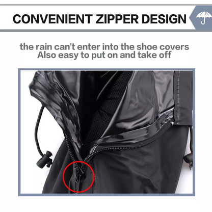 Anti-slip Waterproof Overshoes, Reusable Rain Shoe Covers, Foldable & Lightweight for Outdoor Walking, Hiking & Camping