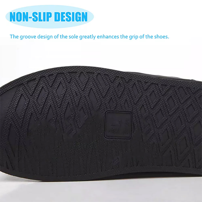 Waterproof Rain Shoe Covers with Elastic Securing Straps, Anti-Slip, Lightweight, Portable Overshoes for Outdoor Walking, Hiking & Camping