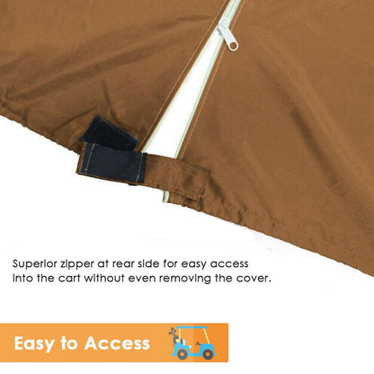 Golf Cart Cover 4 Passengers, Heavy Duty 420D Waterproof Golf Cart Covers Extended Roof Compatible with EZ GO Club Car Yamaha Golf Carts