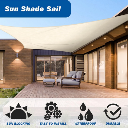 Rectangle/Square Waterproof Shade Sail Patio Awning Outdoor Garden Pool Sun Canopy Shelter Cover