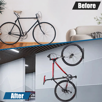 Bike Rack Garage, Bicycle Wall Mount with Screws, Heavy Duty Steel Vertical Hanging Bike Hook Holds up to 66lb for Indoor Storage