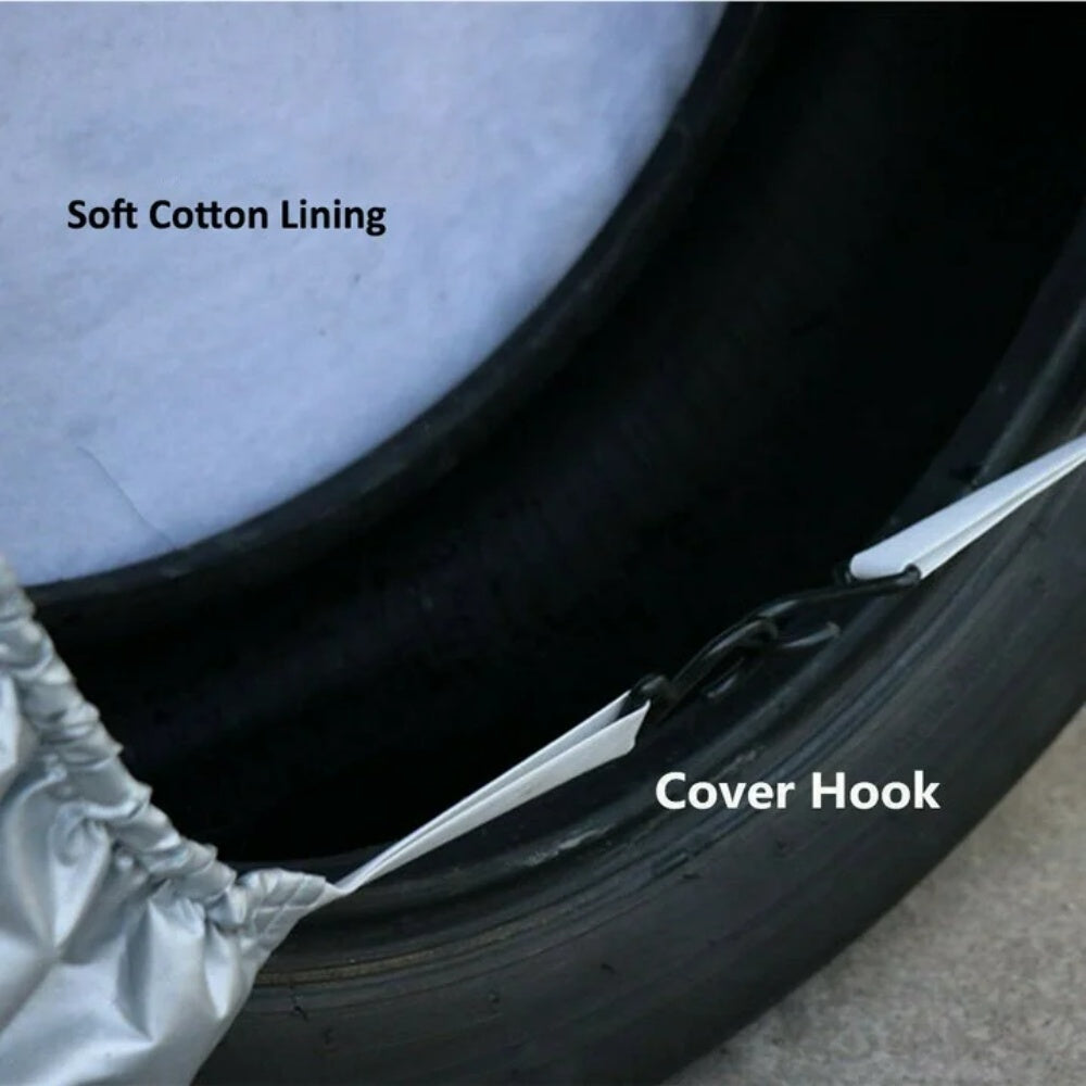 Tire Covers Set Of 4 Wheel RV Truck Trailer Camper Car 28" Sun/Snow Protector