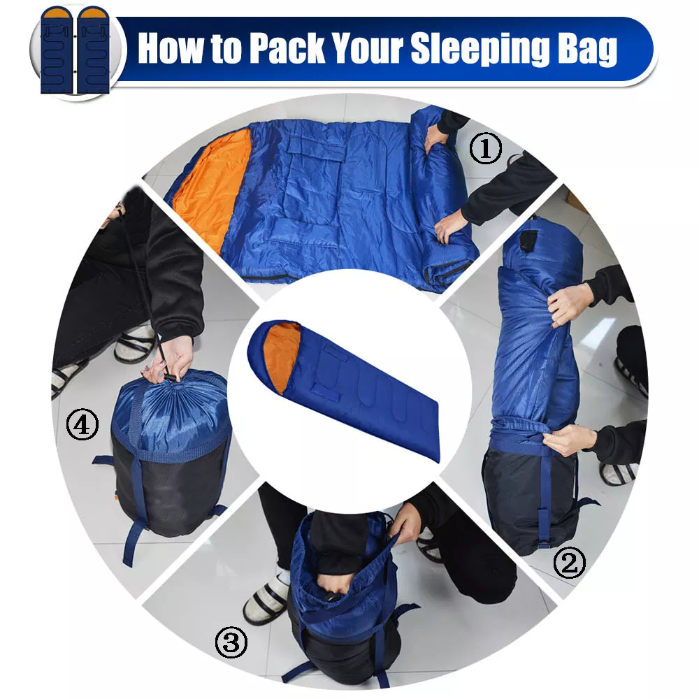 Wearable Sleeping Bags for Adults, Lightweight Compact Backpacking Sleeping Bag with Arm Holes, Left & Right Zipped Together to Double Bags