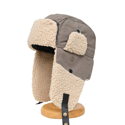 Unisex Winter Trapper Hat w/Ear Flaps Outdoor Aviator Ushanka Windproof Ski Cap
