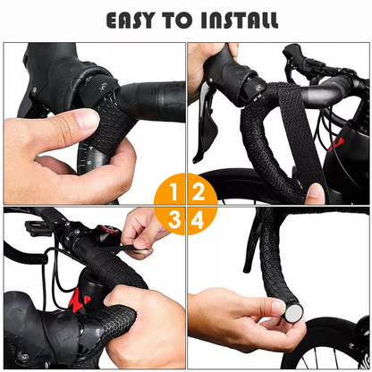 Bike Handlebar Tape, Set of 2 Durable Black Grip Tapes, Shock-Absorbing & Moisture-Wicking, Wrap Your Bicycle for an Awesome Comfortable Ride