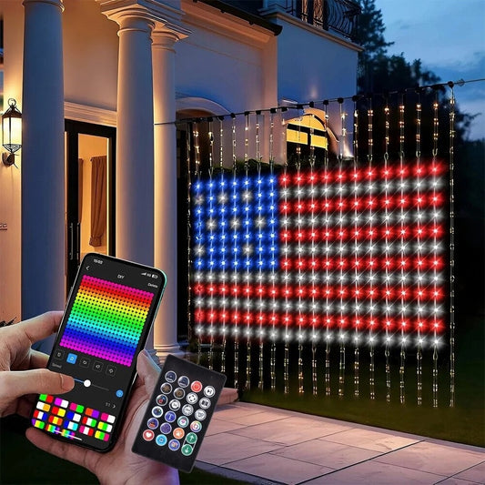 Smart 400LED Curtain String Lights Color Changing Dynamic DIY Backdrop Decor