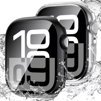 Waterproof Case for Apple Watch Series 10 42mm 46mm, Hard Anti-Scratch Protector with Screen Cover, 9H Tempered Glass, Touch Screen Responsive
