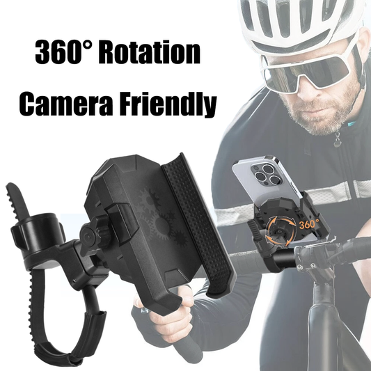 Camera Friendly Bike / Motorcycle Handlebar Phone Holder, 360° Smooth Rotation, Suitable for 4.7-7.0" Smartphones