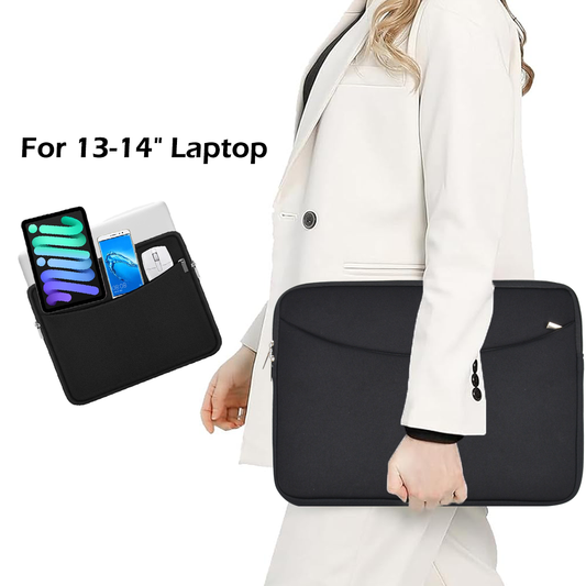13-14" Laptop Sleeve Case, Soft Slim Protective Cover for MacBook Air/Pro, Dell, HP, Lenovo, Chromebook