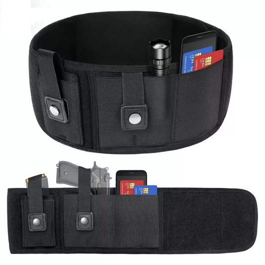 40" / 45" Belly Band Gun Holster, Outdoor Concealed Carry Pistol Holder, Fits All Pistols, Adjustable & Comfortable