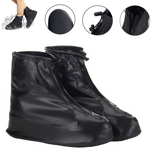 Anti-slip Waterproof Overshoes, Reusable Rain Shoe Covers, Foldable & Lightweight for Outdoor Walking, Hiking & Camping