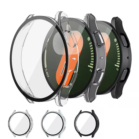 Screen Protector Case for Samsung Galaxy Watch 7 40/44mm, Tempered Glass, Full Protection Anti Scratch, Matte Finish