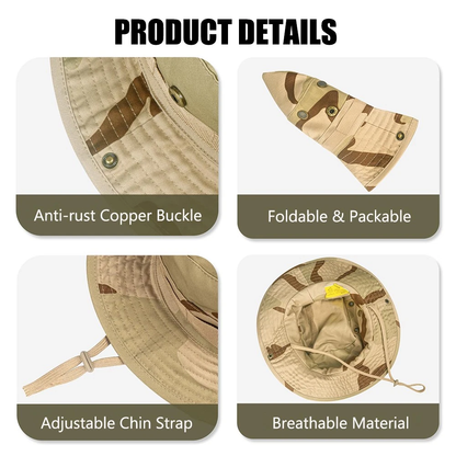 Bucket Boonie Hat Wide Brim UV Protection Sun Cap for Fishing Hiking