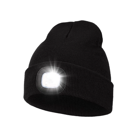 Winter Knit Beanie Hat with LED Light for Boys Girls Outdoor Headlamp Cap