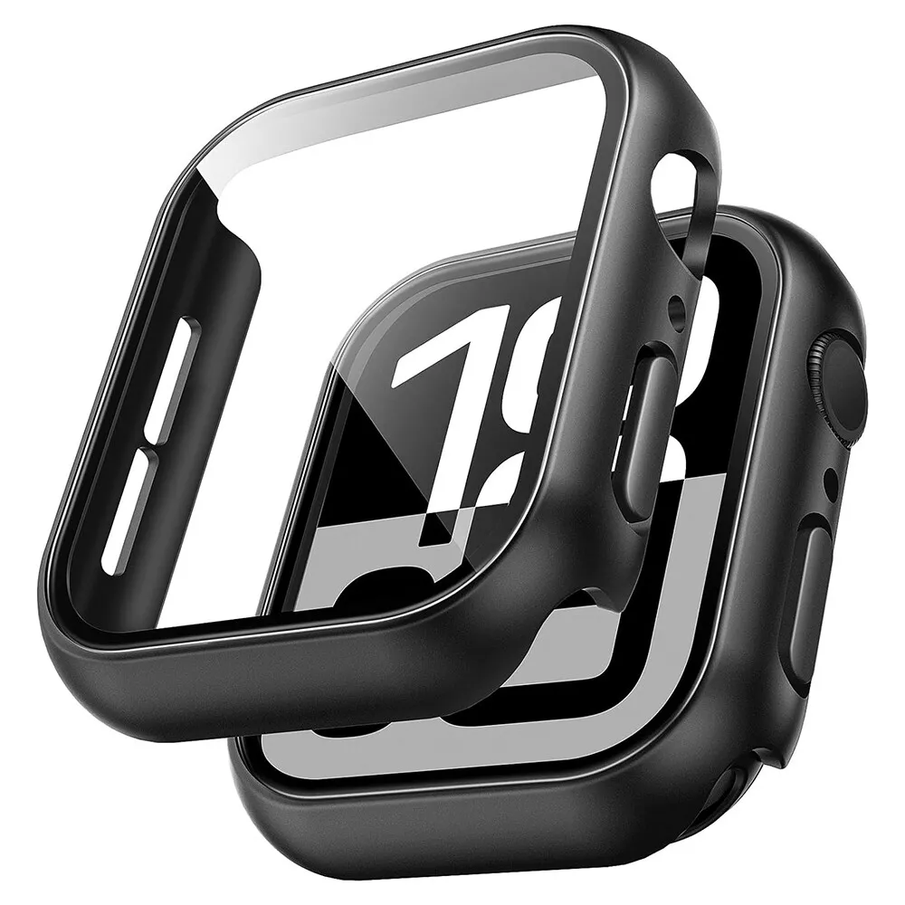 Screen Protector Case for Apple Watch Series 10 42mm 46mm Anti-Scratch Hard PC Cover with 9H Tempered Glass