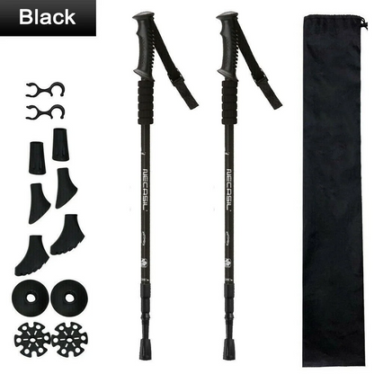 Hiking Poles, Telescopic Collapsible Trekking Poles with Quick Twist Lock System, Lightweight for Hiking Backpacking Mountaining