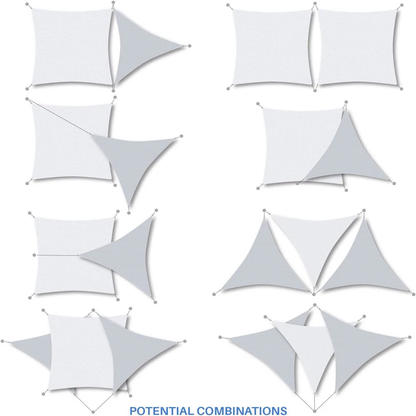 Triangle Waterproof Shade Sail Patio Awning Outdoor Garden Pool Sun Canopy Shelter Cover