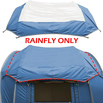 3-4 People Pop-Up Tent & Transparent Tent Tarp Rainfly Replacement, Enhanced Ventilation, Waterproof for Camping, Beach and Outdoor Adventures
