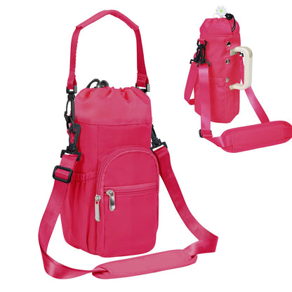 For Stanley Tumbler Cup 40oz Water Bottle Holder Carry Bag Travel Pouch w/ Strap