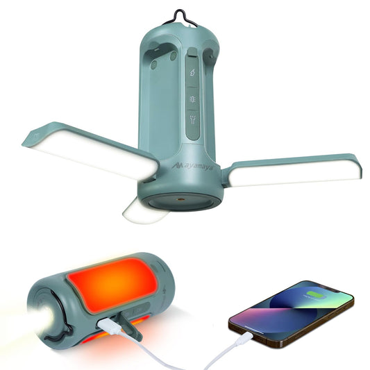 Foldable Camping Lights Rechargeable, 10000mAh LED Camping Lantern Built-in Emergency Power