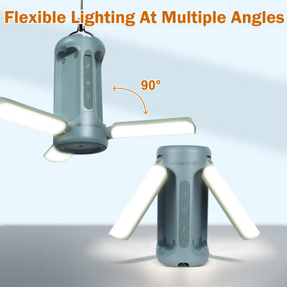 Foldable Camping Lights Rechargeable, 10000mAh LED Camping Lantern Built-in Emergency Power