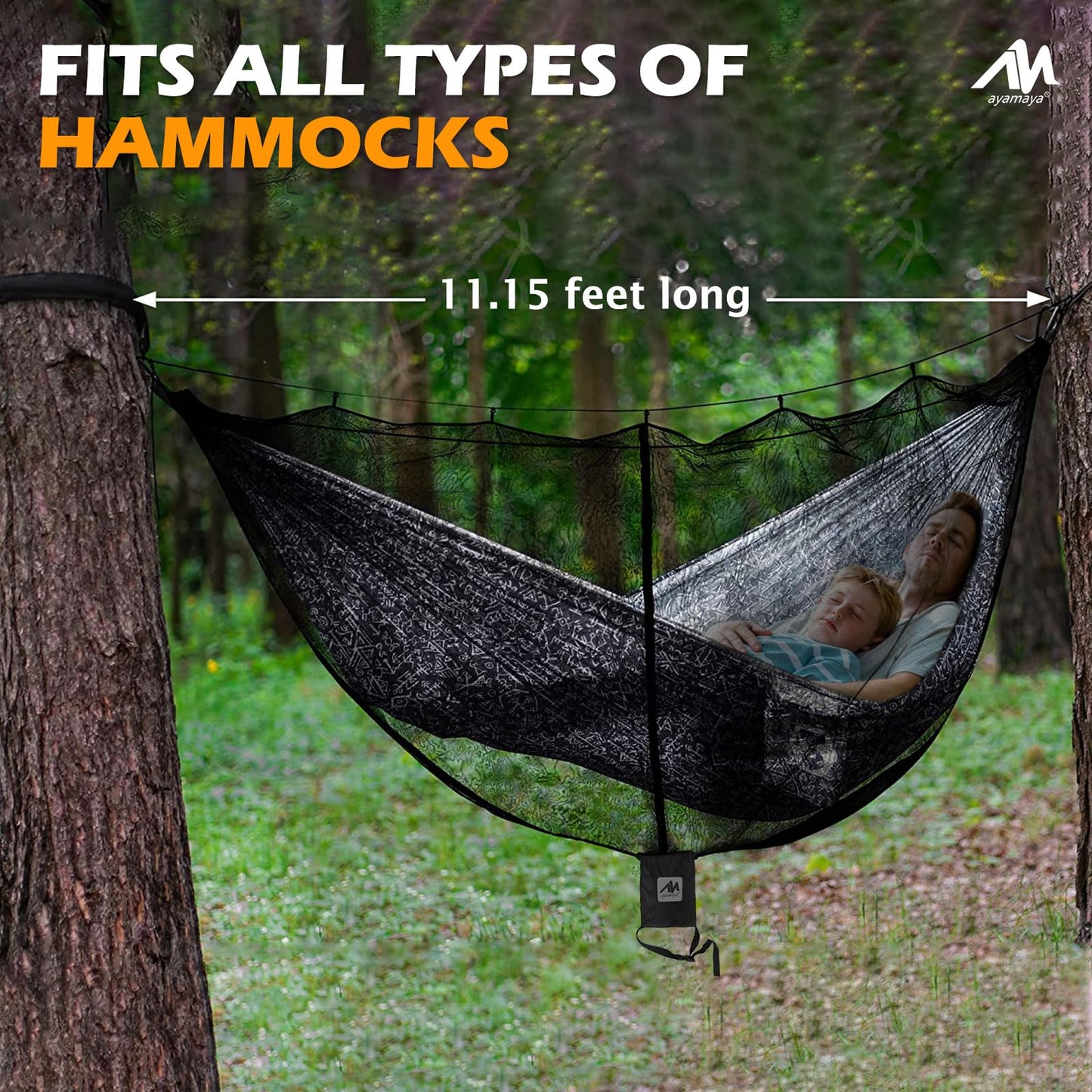 Hammock Bug Net - 11.15ft Superfine Mosquito Net for Hammocks