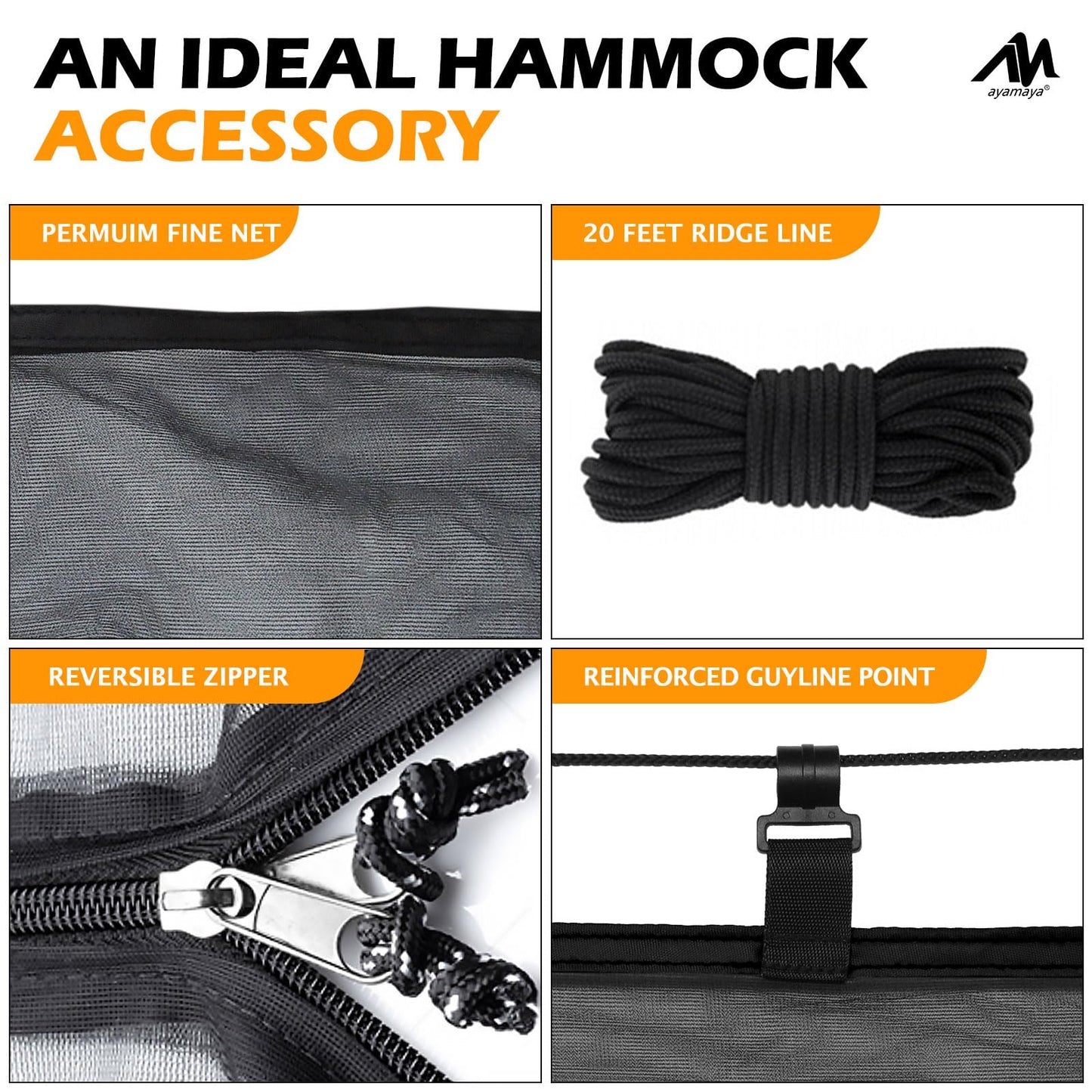 Hammock Bug Net - 11.15ft Superfine Mosquito Net for Hammocks