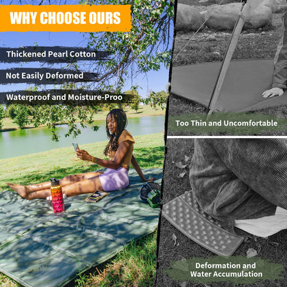 Foam Sleeping Pad for Camping - Foldable Camping Mattress for 1/2/3/4/5/6 Person