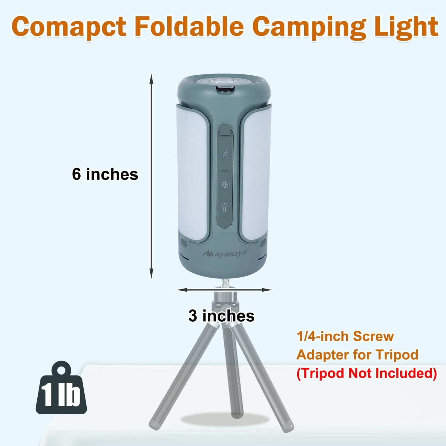 Foldable Camping Lights Rechargeable, 10000mAh LED Camping Lantern Built-in Emergency Power