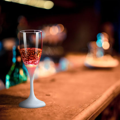 LED Light Up Cups Wine Champagne Flutes Set of 6 Party Favors Adults