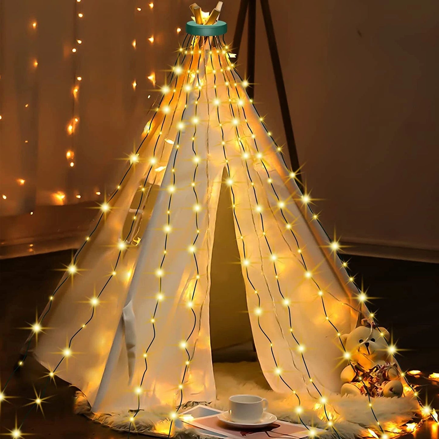 200LED Waterfall Light Christmas Tree Fairy String Lights Waterproof Party Decor