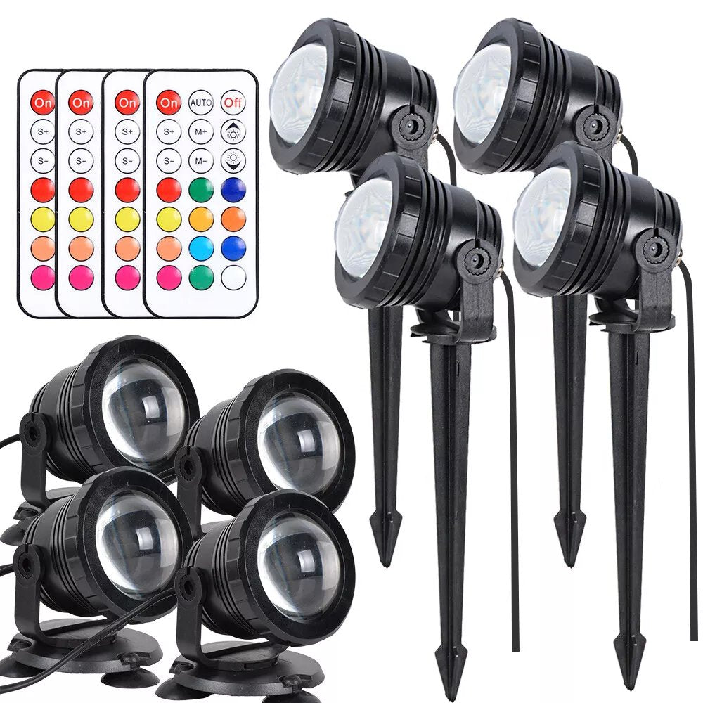 Smart Outdoor Spot Lights Waterproof RGB Landscape Lighting for Yard Xmas Decor