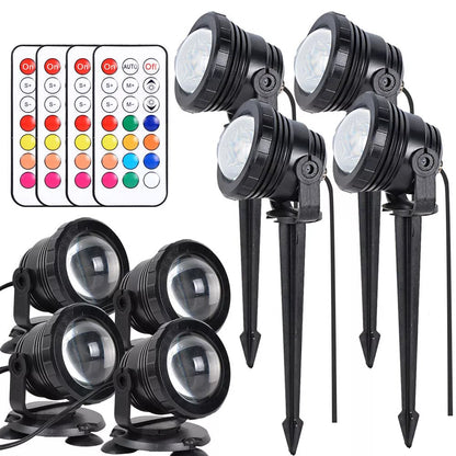 Smart Outdoor Spot Lights Waterproof RGB Landscape Lighting for Yard Xmas Decor