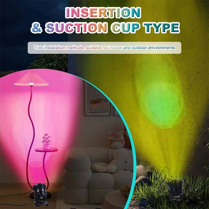 Smart Outdoor Spot Lights Waterproof RGB Landscape Lighting for Yard Xmas Decor
