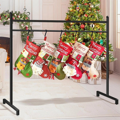 Freestanding Christmas Stocking Stand with 12 Hook Heavy Duty Metal Decor Holder