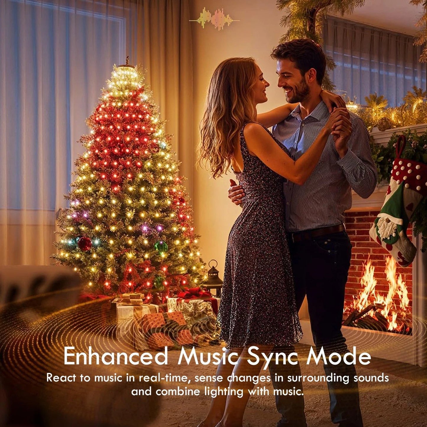400 LED Christmas Tree Waterfall String Lights Indoor Outdoor RGB Color Changing