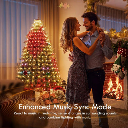 400 LED Christmas Tree Waterfall String Lights Indoor Outdoor RGB Color Changing