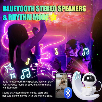 3in1 Astronaut Galaxy Star Projector Nebula Space Night Light for Decor Gifts
